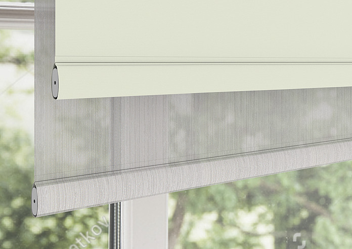 Rimini (Blackout), Cream & Illusion Sandy - Double Roller Blind - Image 4